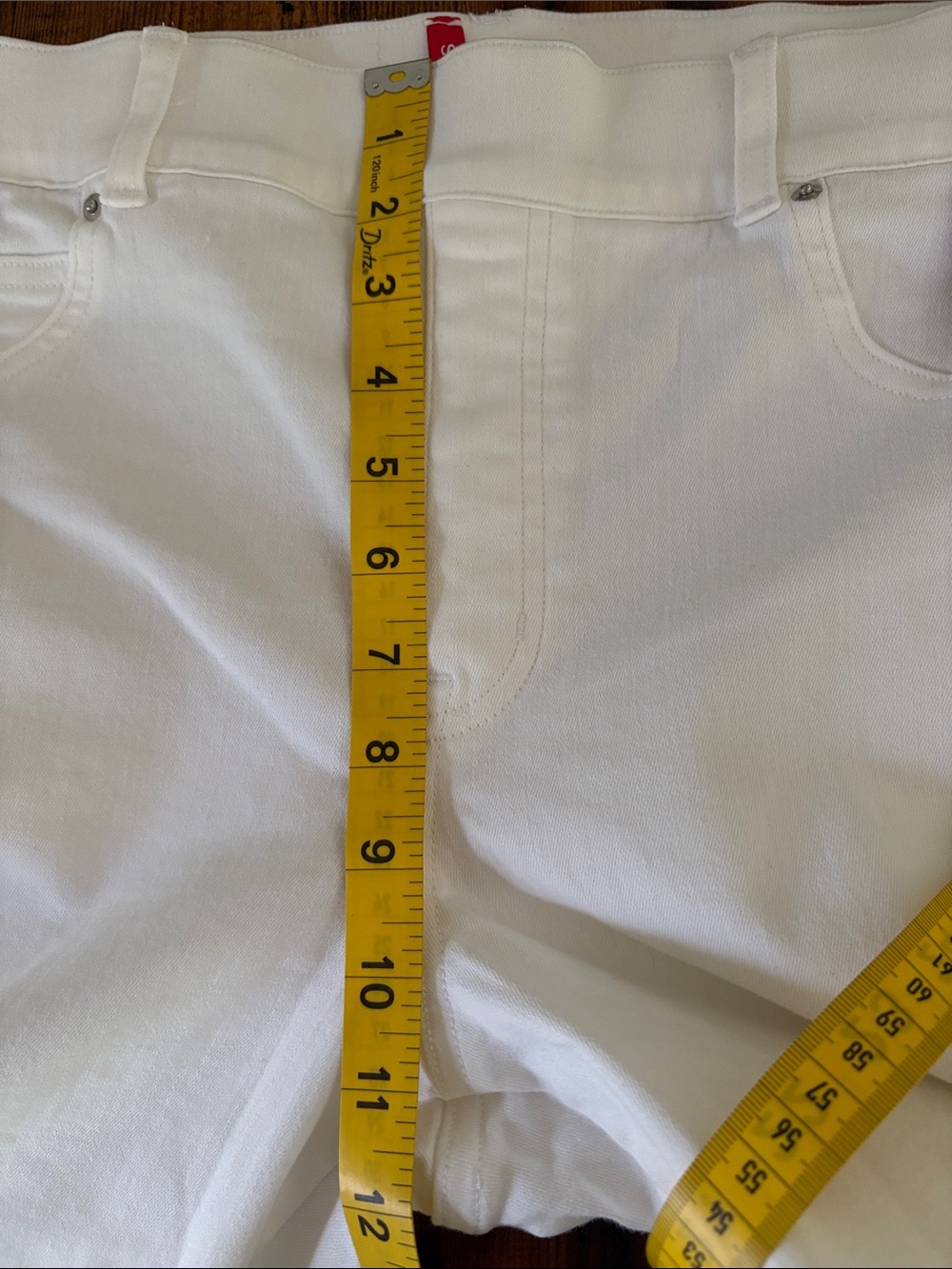 Spanx NWT White Straight Leg Jeans Pull On Stretchy Sz.XL - Picture 7 of 10